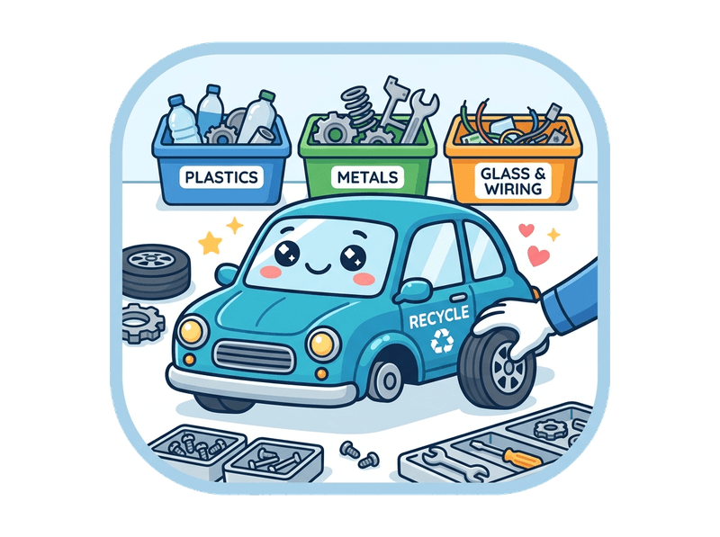 Salvage & Dismantling service illustration